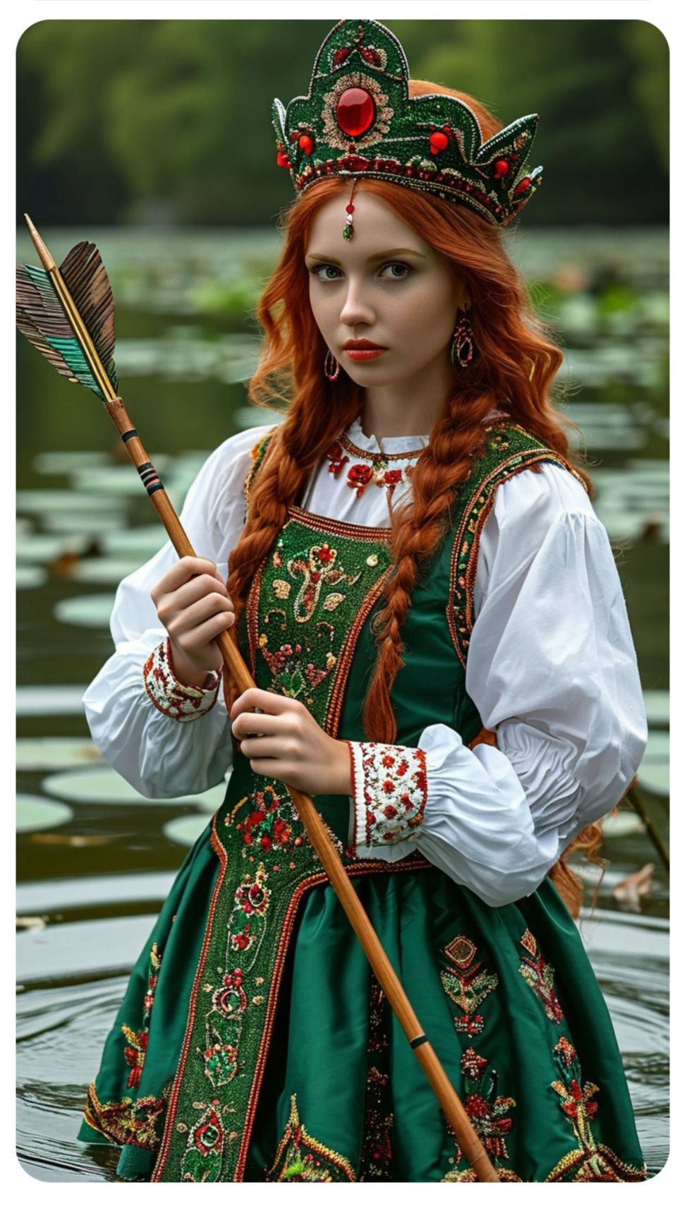 Nude girl Girls in Slavic costumes in Goyania